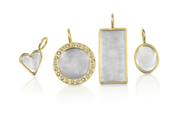 Ciondoli gingillo personalizzabili in argento dorato
 - Foto, immagini