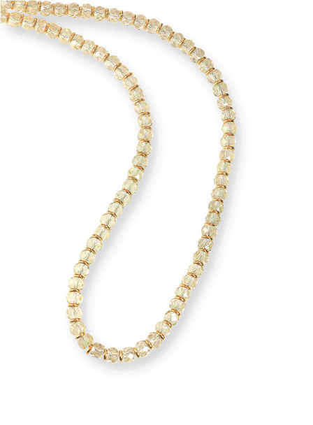 Perlen Edelsteinkette isoliert auf weiß - Foto, Bild