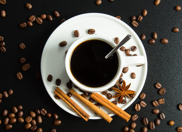 grains of black coffee - Фото, изображение