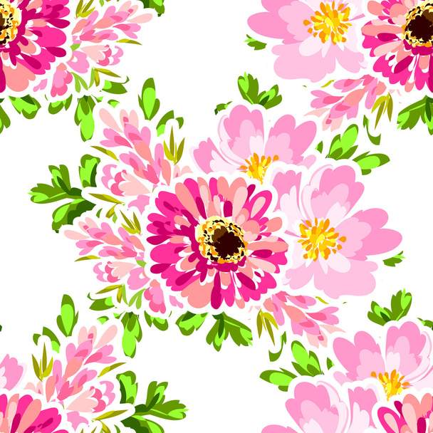 Color with flowers wedding card - Vektori, kuva