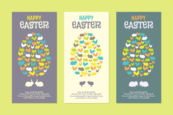 Easter Greeting Cards. - Vektor, Bild