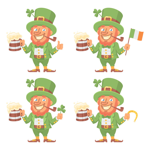 St. Patrick Character eri versioissa
 - Vektori, kuva