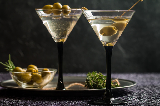 Two glasses of Dry Martini - Photo, Image