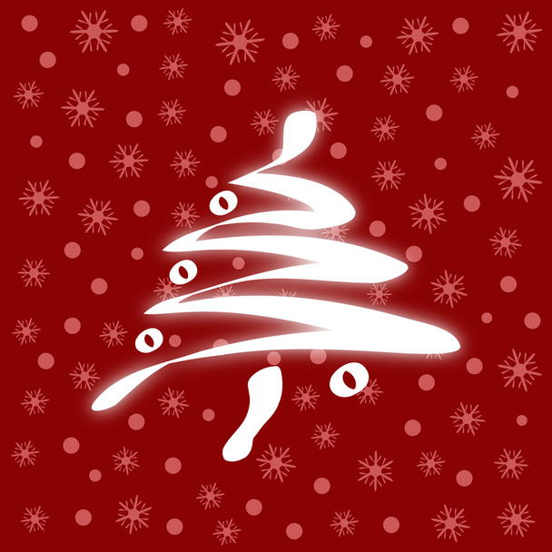 赤のクリスマス カード - ベクター画像