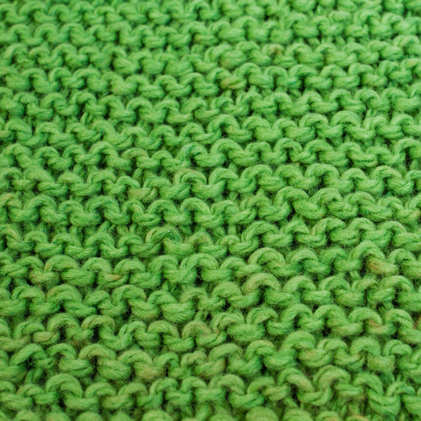 grüne Strickwolle - Foto, Bild