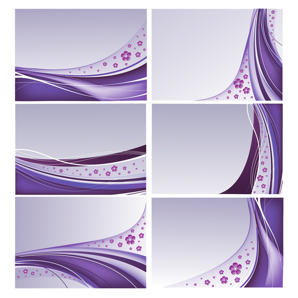 紫色の背景ベクトル セット - ベクター画像