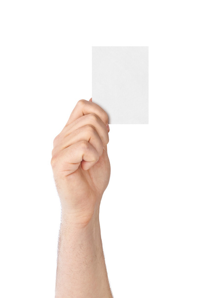 Paper card in hand - Foto, Imagem