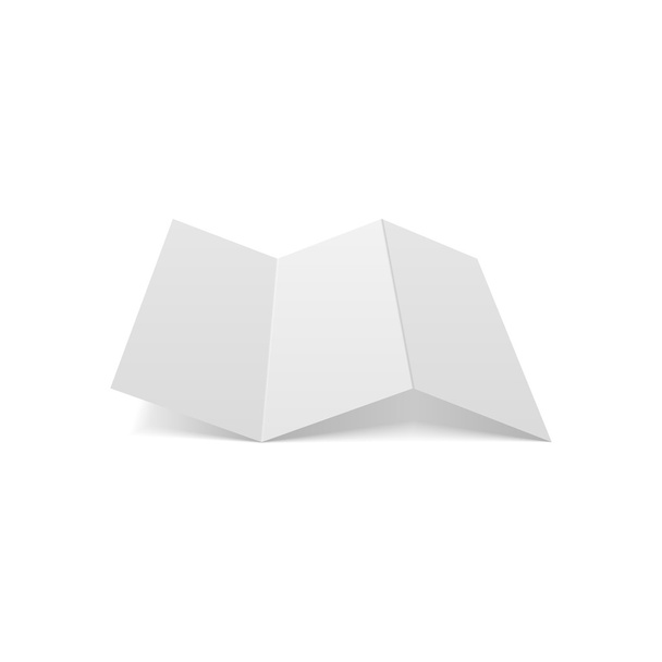 Trifold empty Paper Sheet Mockup - Vector, imagen