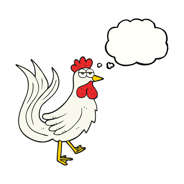 pensamiento burbuja dibujos animados polla
 - Vector, Imagen