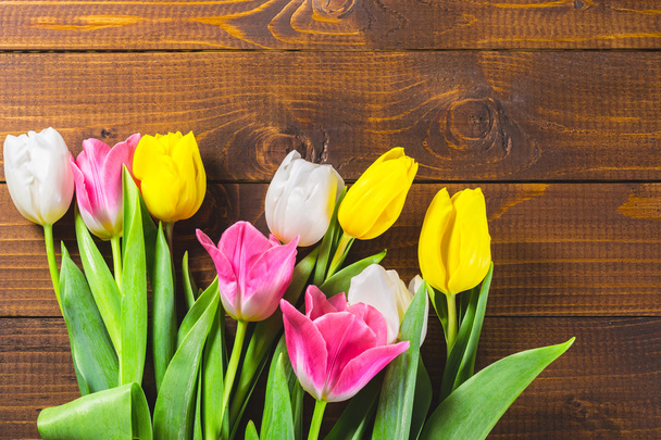 tavaszi tulipán csokor - Fotó, kép