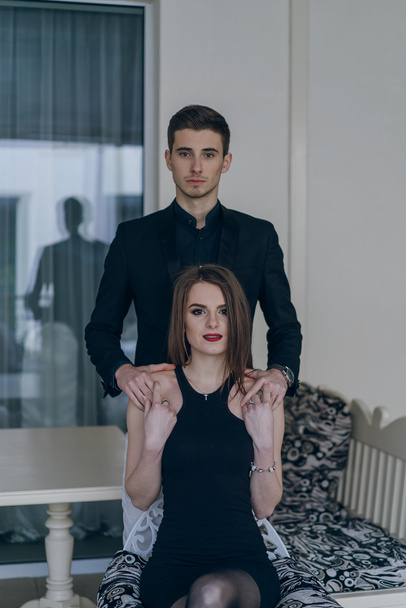 Portrait of beautiful fashion couple - Fotografie, Obrázek