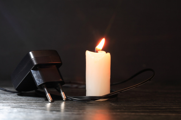 Charger And Candle - Photo, Image