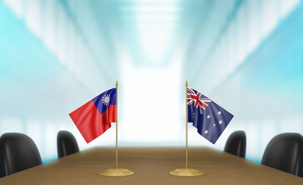 Taïwan et l'Australie relations et accords commerciaux négociations rendu 3D
 - Photo, image