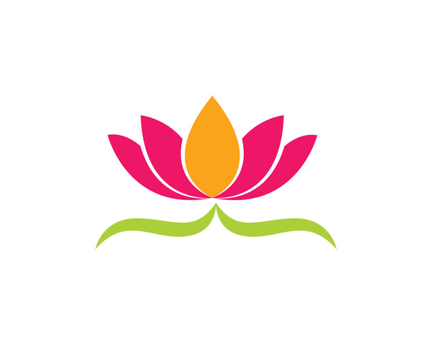 Логотип квітки Lotus йога та здоров'я
 - Вектор, зображення
