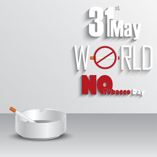 Cendrier avec cigarettes pour le 31 mai aucun jour de tabac
 - Vecteur, image