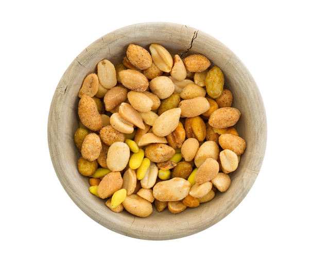 Čerstvé směsi solené oříšky v misce, arašídy mix - Fotografie, Obrázek