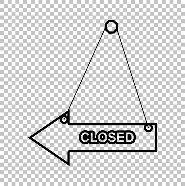 Closed sign. Line icon - Vector, Image