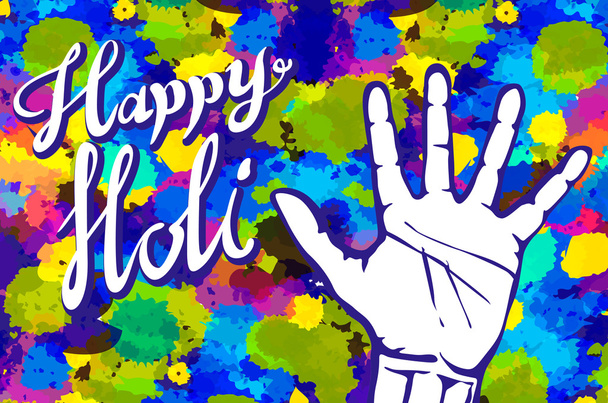 illustrazione di sfondo astratto colorato Happy Holi - Vettoriali, immagini
