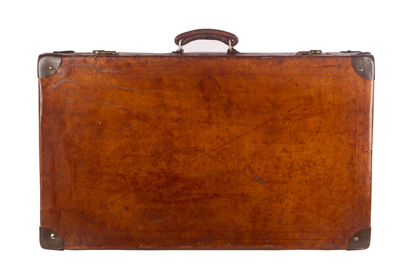 Old closed suitcase  - Foto, afbeelding