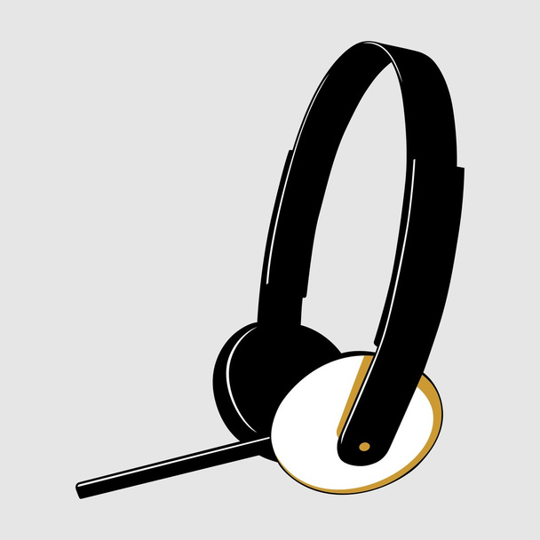 Headset with microphone - Vector, afbeelding