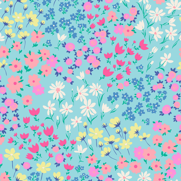 vector seamless bright small ditsy flower pattern - ベクター画像