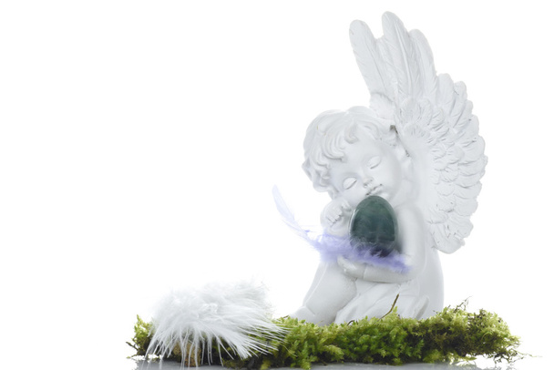 weißer Engel Osterdekor - Foto, Bild