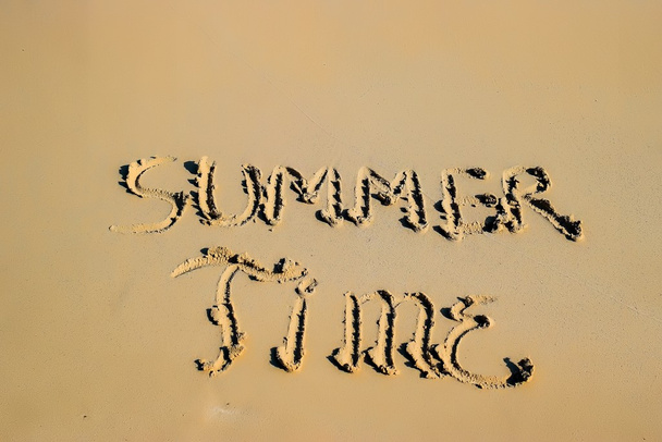 Inscription "Summer Time" in the sand - Foto, Bild