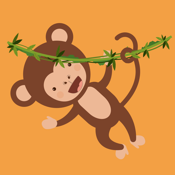 design śmieszne małpy - Wektor, obraz