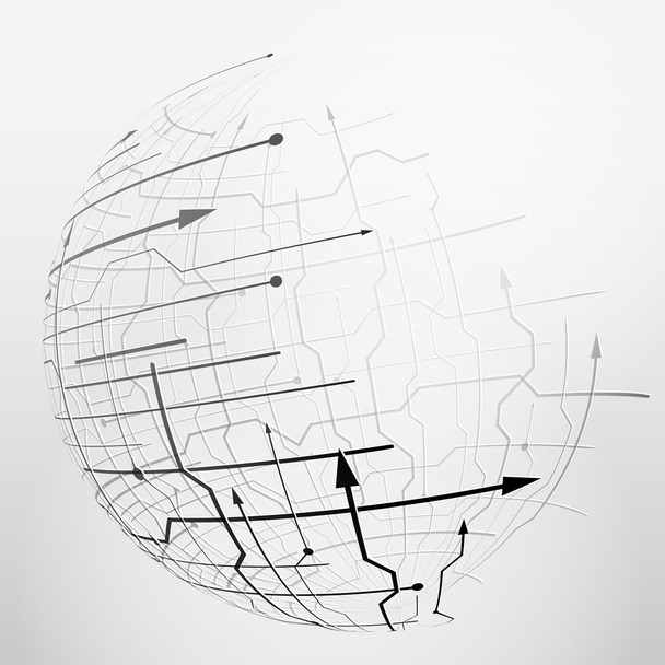 Анотація сферичної сітки геометричних ліній
 - Вектор, зображення