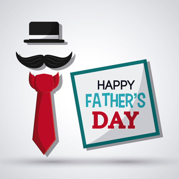 Happy Fathers day design - Vector, Image