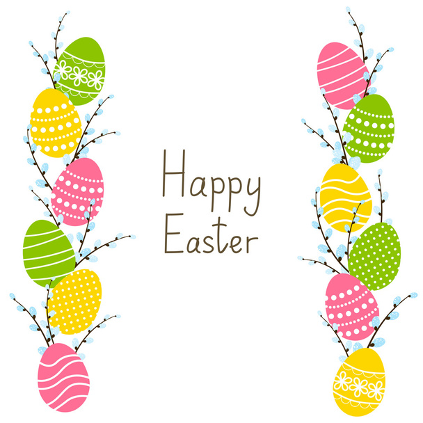 Colorful Easter borders - ベクター画像