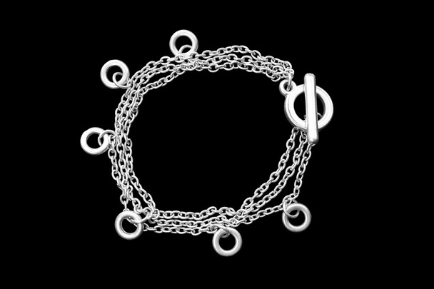 Silver bracelet isolated - Fotó, kép