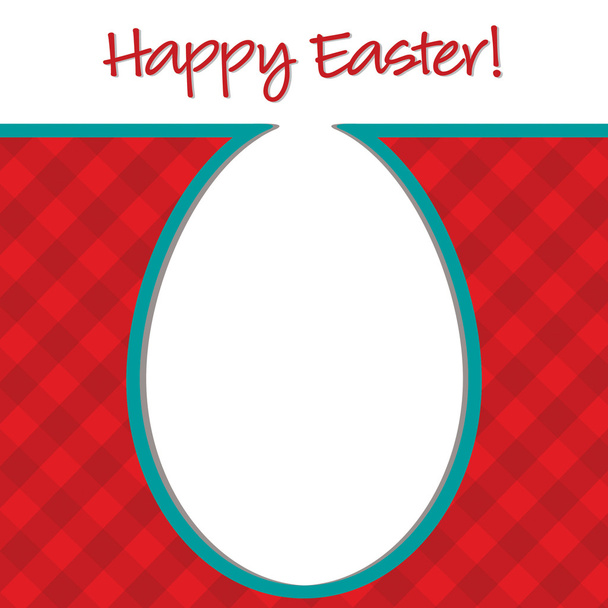 "Happy Easter" bright egg card in vector format. - Vektör, Görsel
