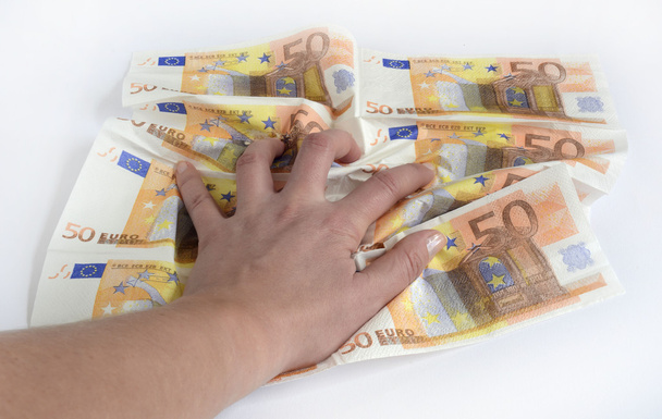 Veel verschillende eurobankbiljetten - Foto, afbeelding