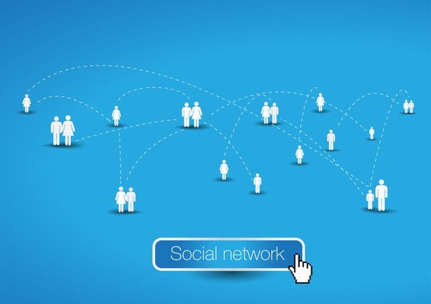 Sociaal netwerk - Vector, afbeelding