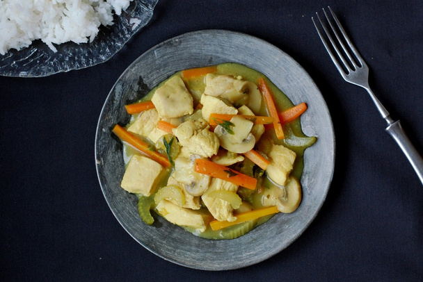 Chicken curry with rice - Photo, Image