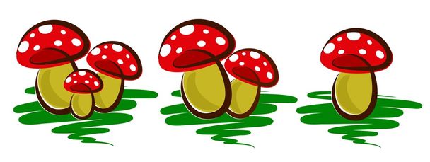 Logos of forest mushrooms. - Vector, Image