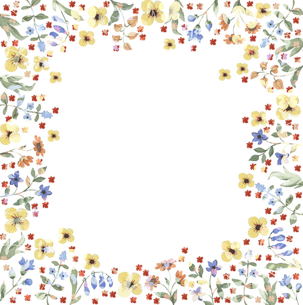 floral arrangement, watercolor, illustration - Фото, изображение