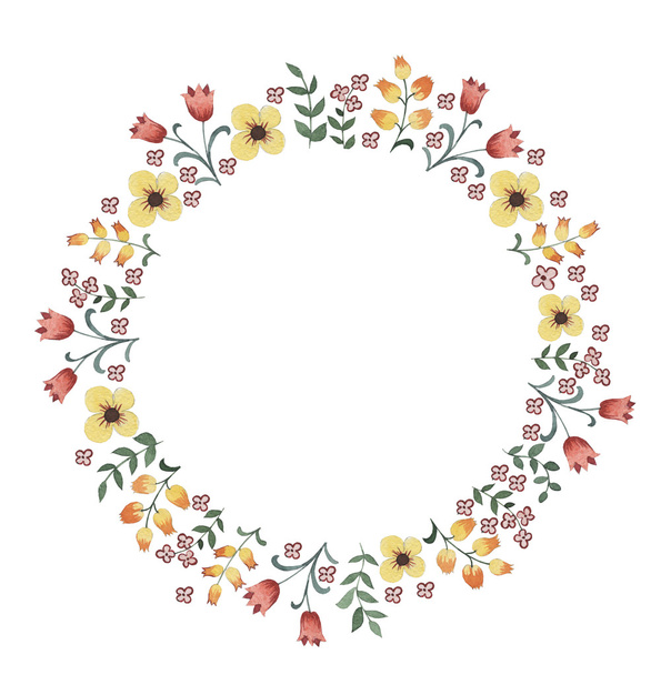 floral arrangement, watercolor, illustration - Фото, зображення