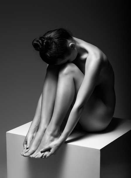 Young, beautiful girl posing nude - Photo, image