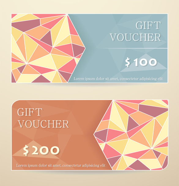 Gift voucher design - Вектор,изображение