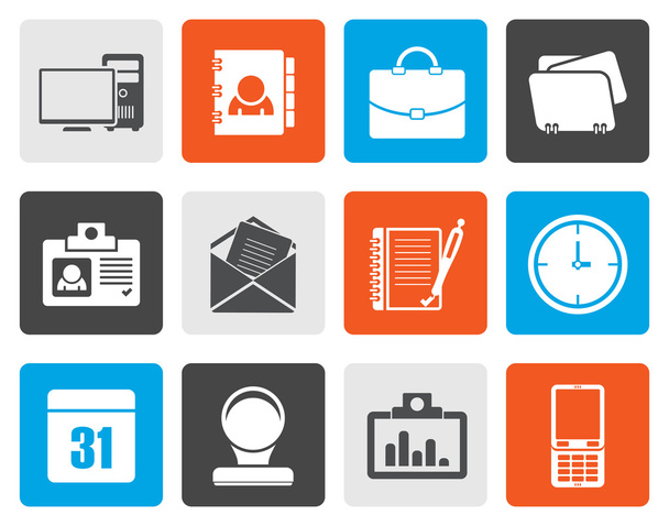 Flat Web Applications, Business and Office icons, Universal icons - Vector, imagen