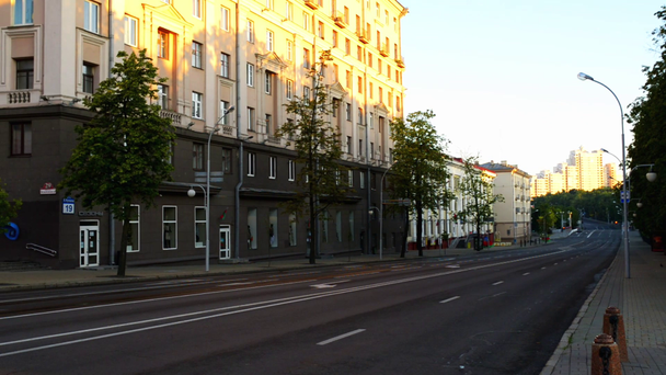 Avenida Independence en Minsk, Bielorrusia
 - Metraje, vídeo