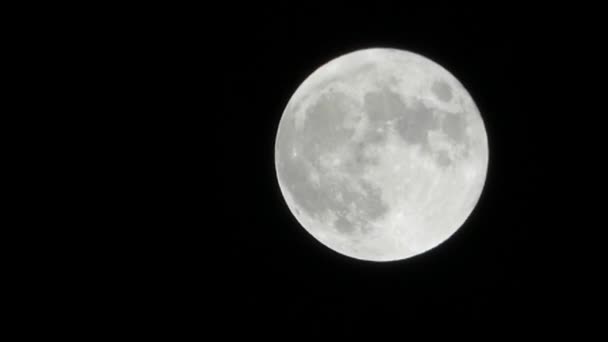 a hold az éjszakai égbolton. - Felvétel, videó