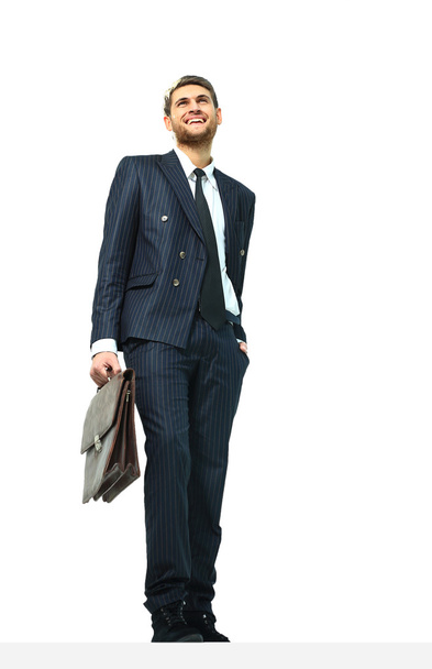 businessman standing on vertex - Foto, Imagem