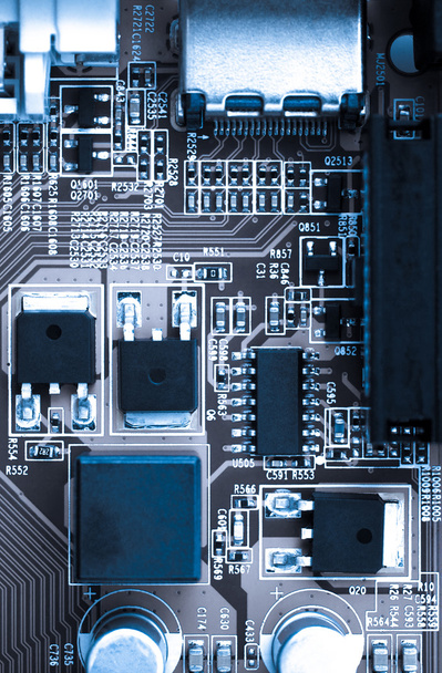 detailed close-up of computer chip - Foto, imagen