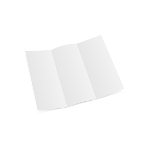 Trifold opened Paper Sheet Template - Vector, Image