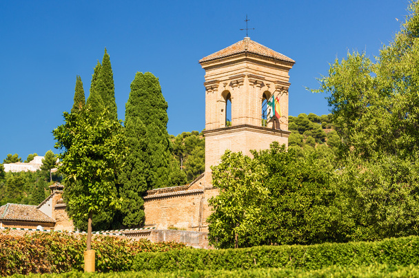 Tower and garden of Generalife, Andalusia province, Spain. - 写真・画像