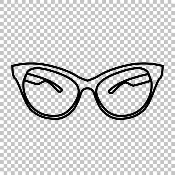 Elegantes gafas de sol línea vector icono
 - Vector, imagen