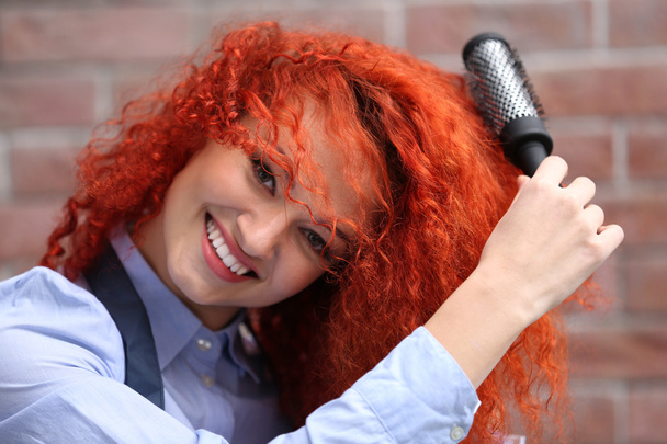 Red haired beautiful girl  - Fotoğraf, Görsel